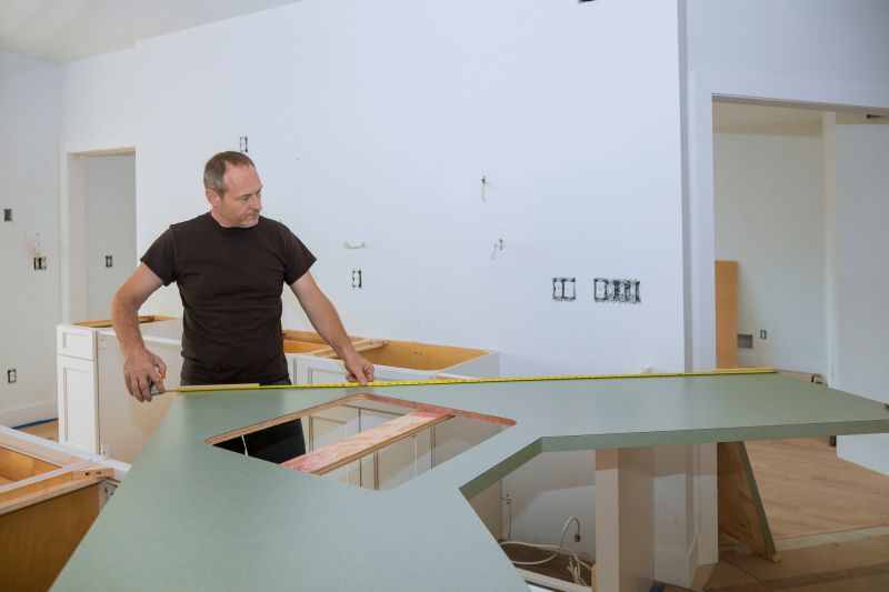 Cement Countertop Installation