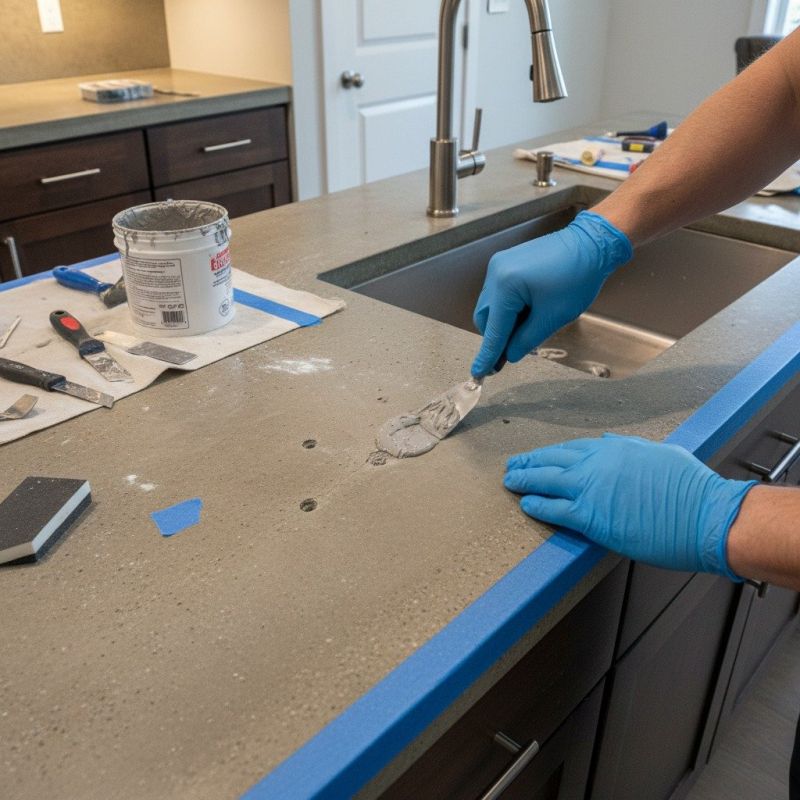 Poured Countertop Installation in Santa Rosa, CA